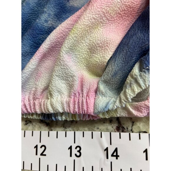 Bluetime Womens Off Shoulder Top LTie Dye Flared Sleeves  Boho Retro Hippie - Picture 7 of 8